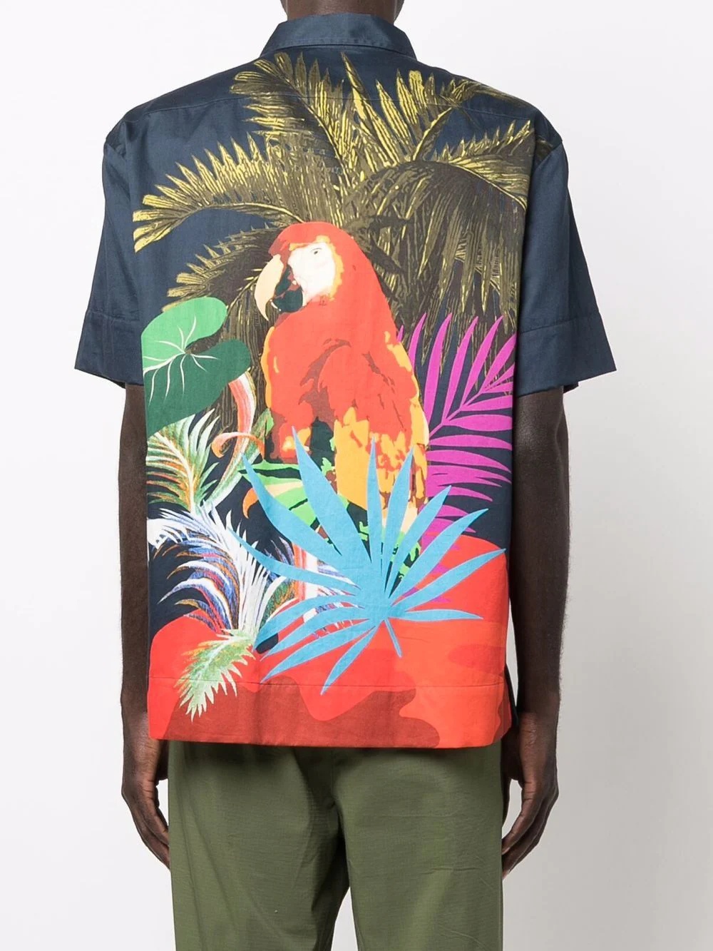 tropical print short-sleeved shirt - 4