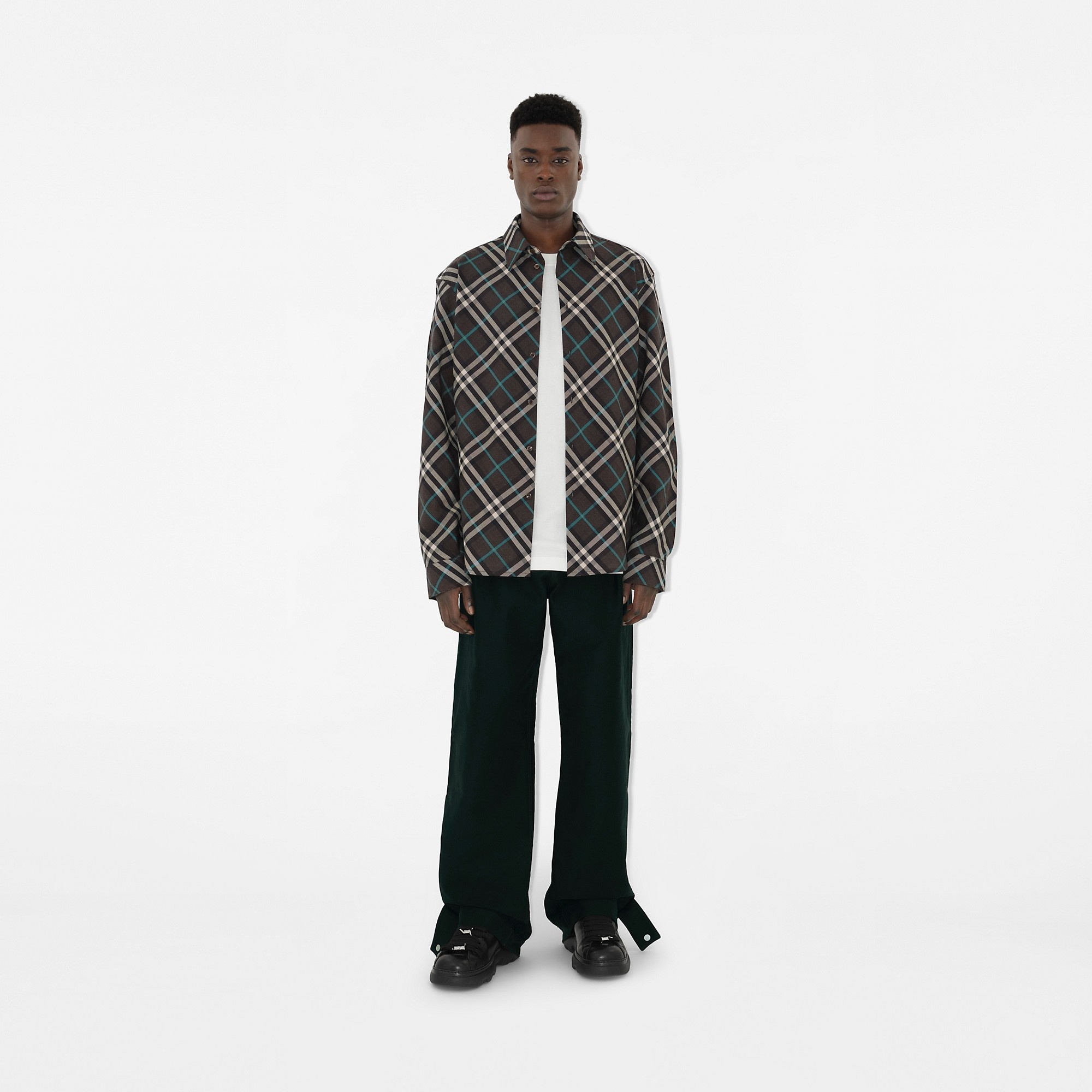Check Wool Blend Shirt - 2