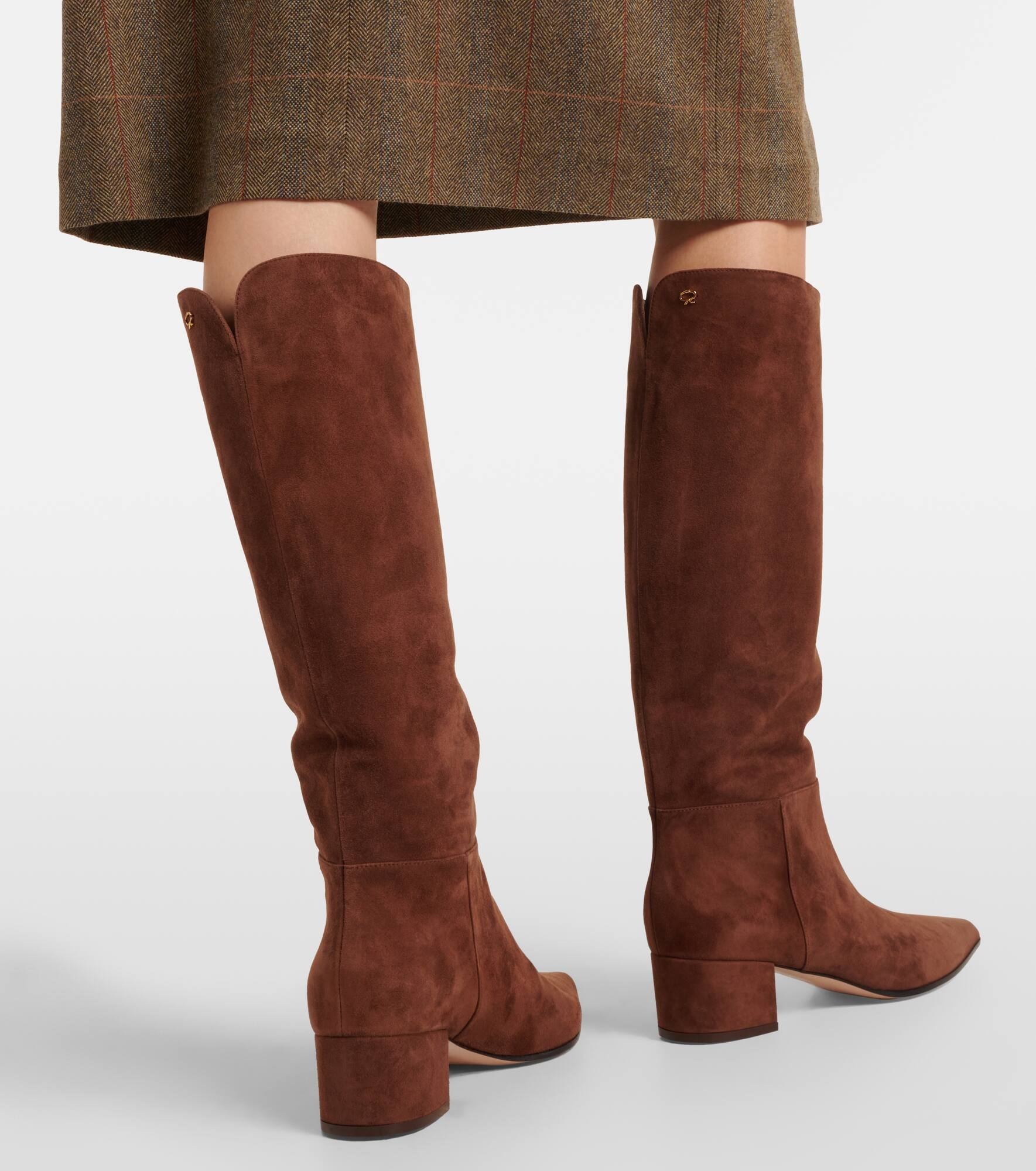 45 suede knee-high boots - 7