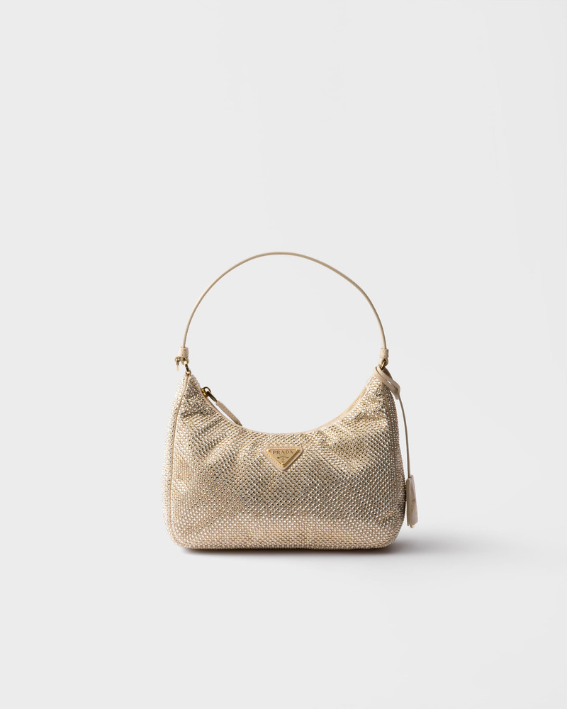 Prada Re-Edition 2005 mini crystal-studded satin bag 1