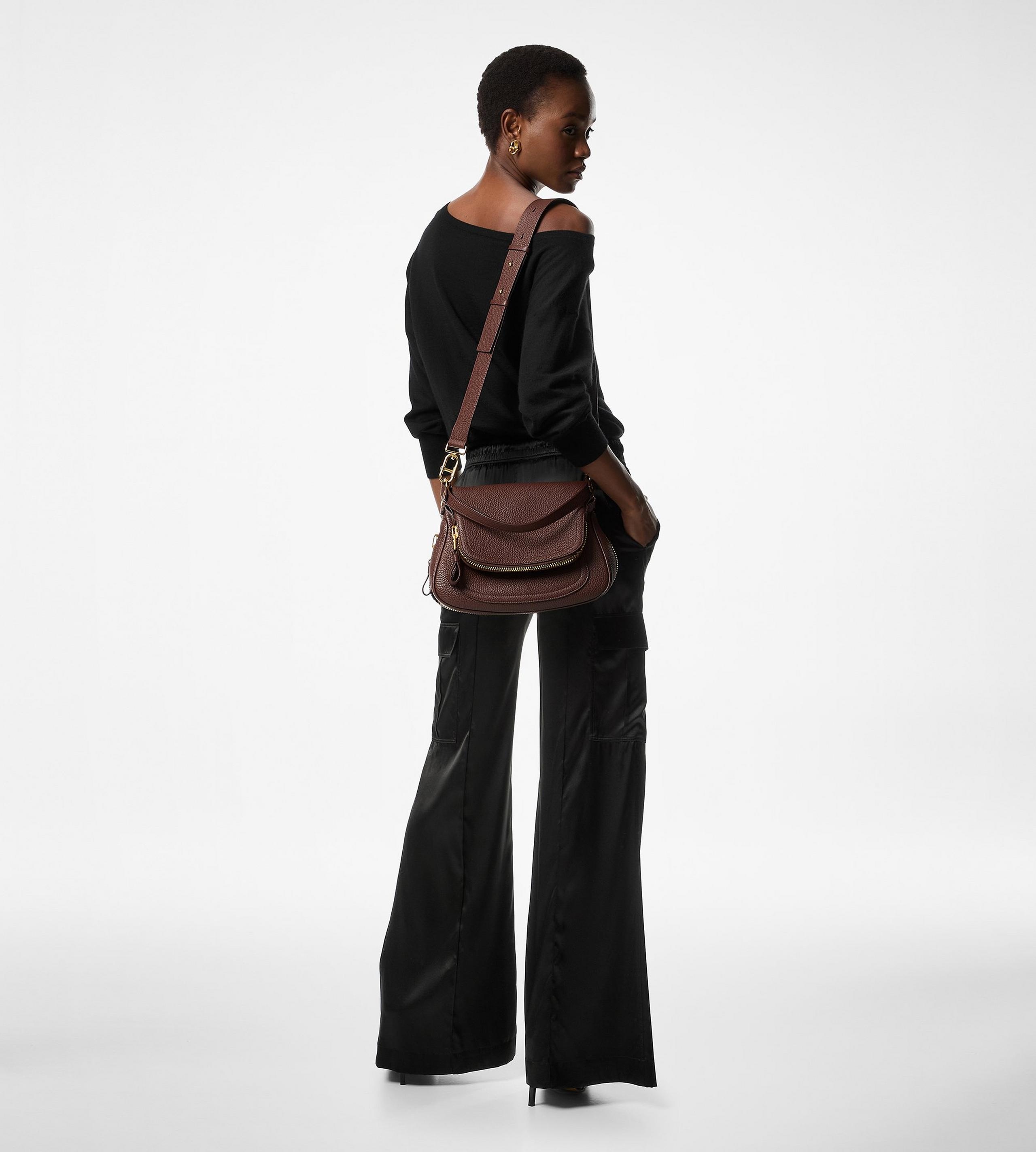 GRAIN LEATHER JENNIFER MEDIUM DOUBLE STRAP BAG - 5