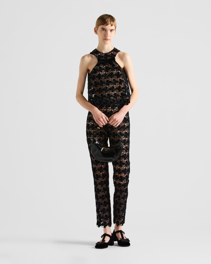 Prada Guipure lace trousers outlook