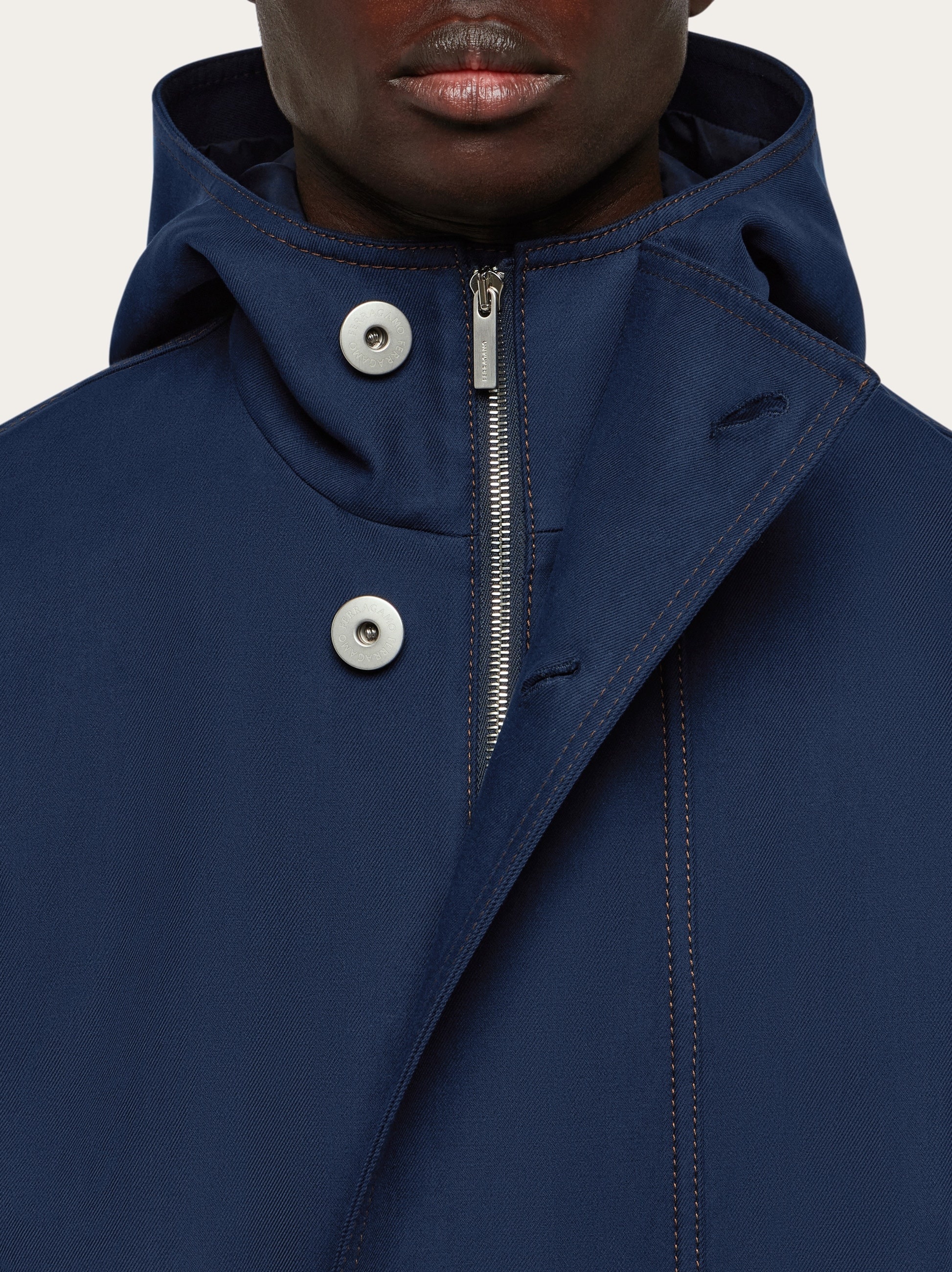 Denim hooded blouson - 10