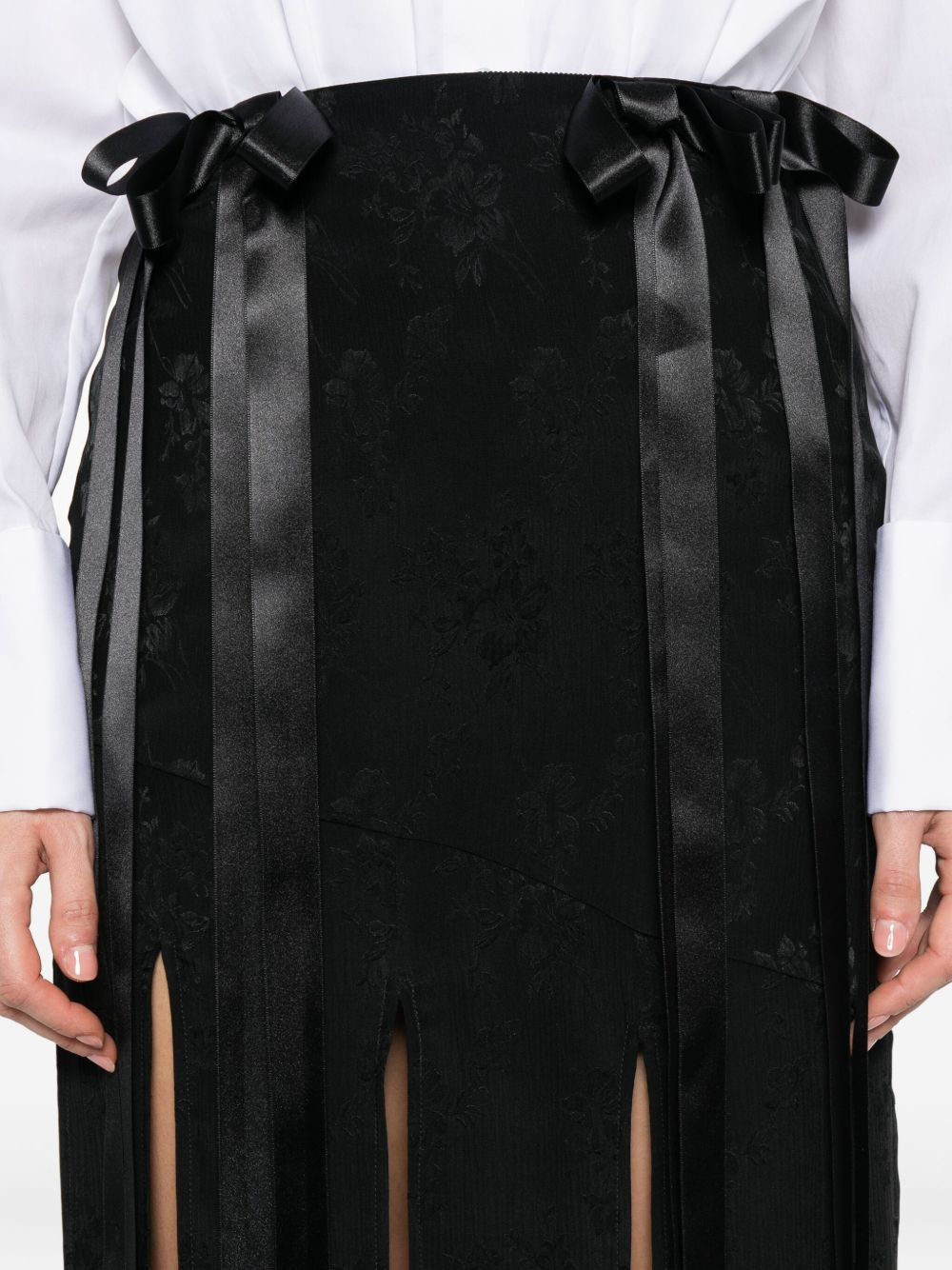 bow-details midi skirt - 5