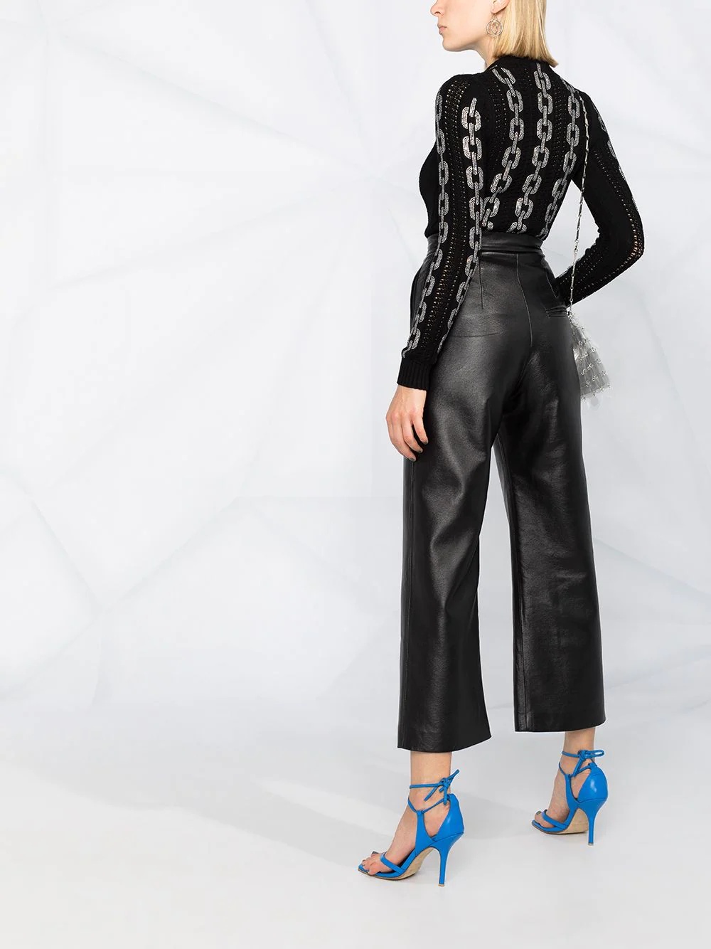 crystal-embellished chain-link jumper - 6