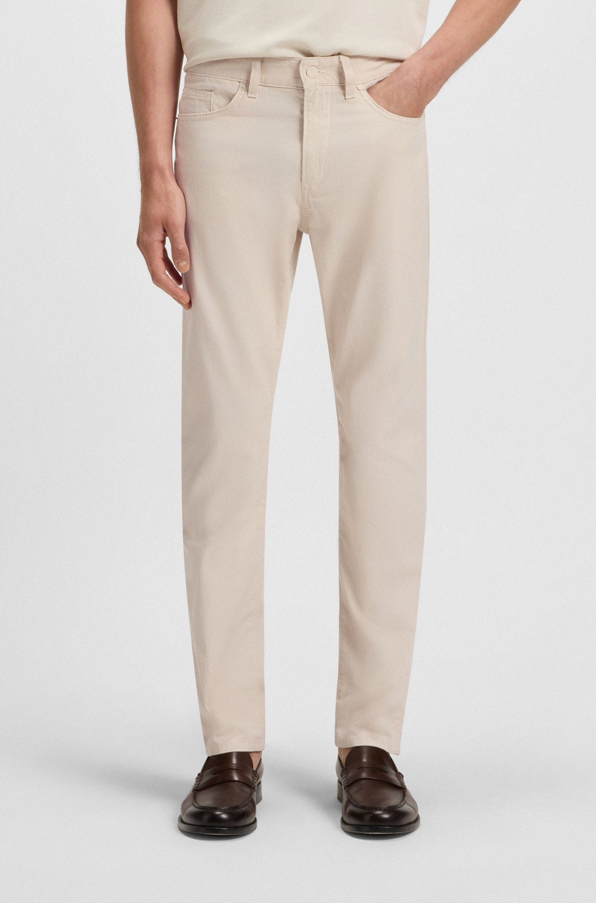 DELAWARE SLIM-FIT TROUSERS IN PATTERNED STRETCH COTTON - 2