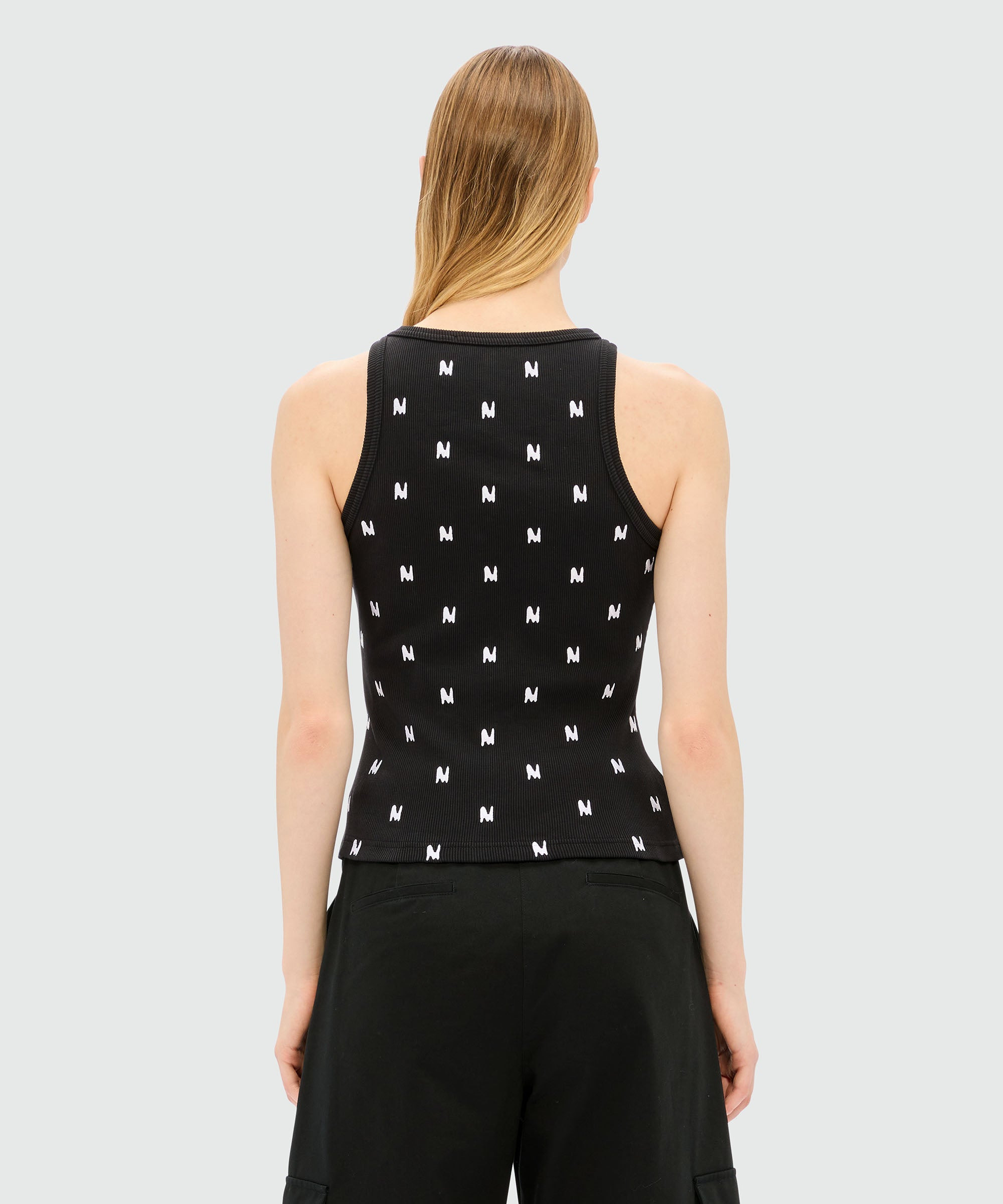 Ribbed jersey top with embroidered "TheMwave" logo - 3
