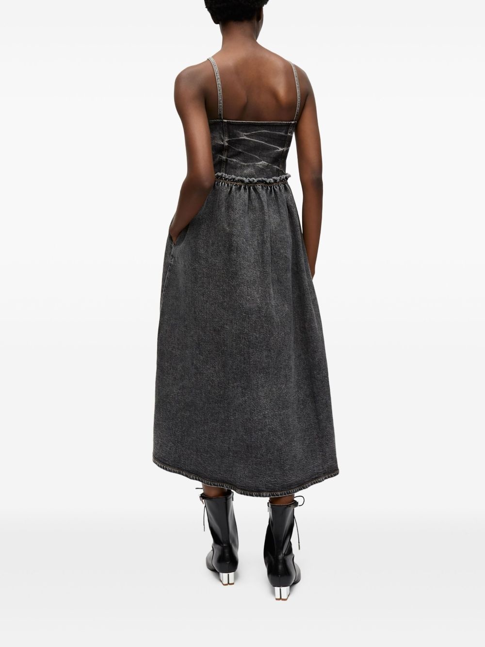 denim midi dress - 3