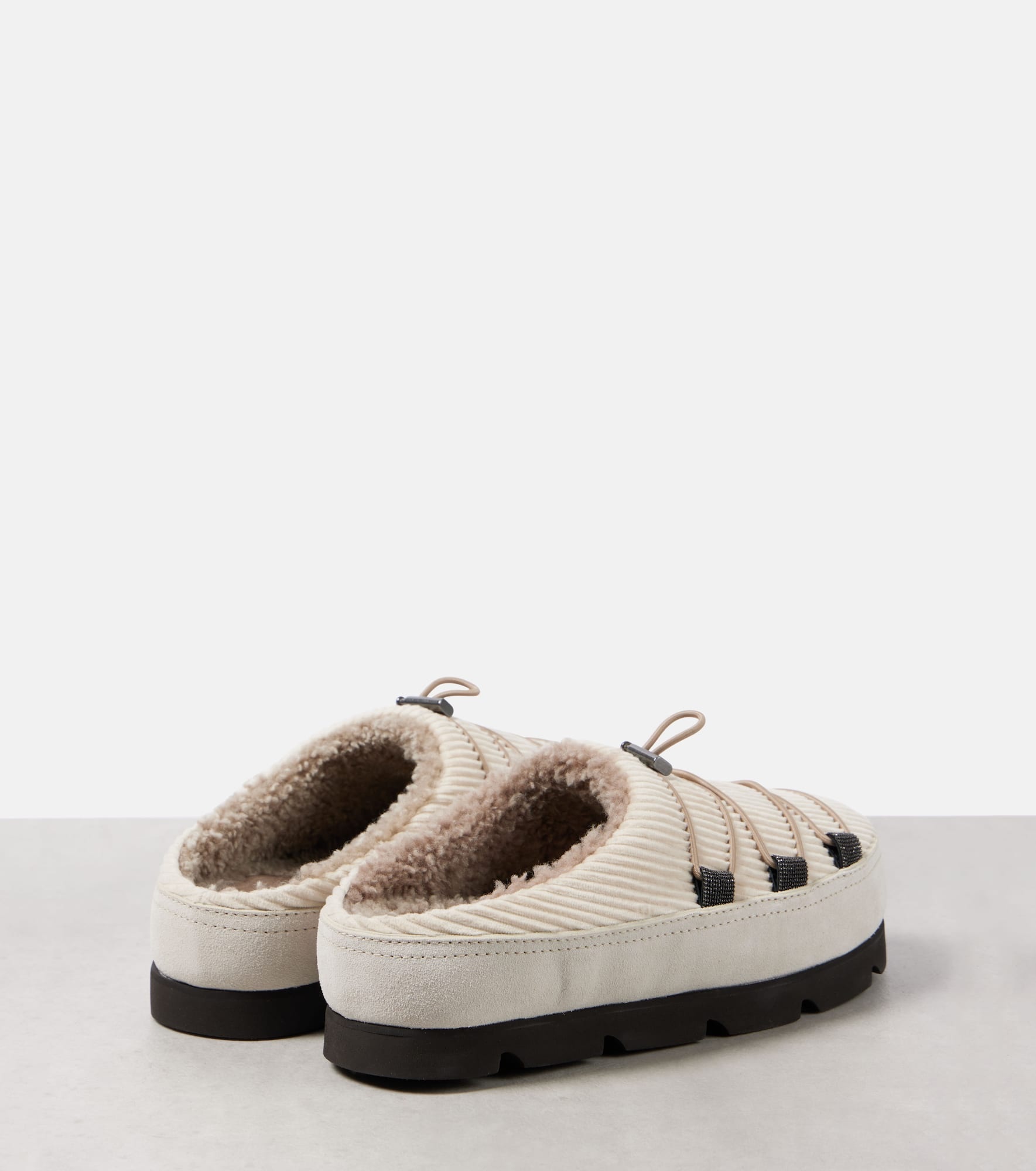 Chunky shearling-lined slippers - 2