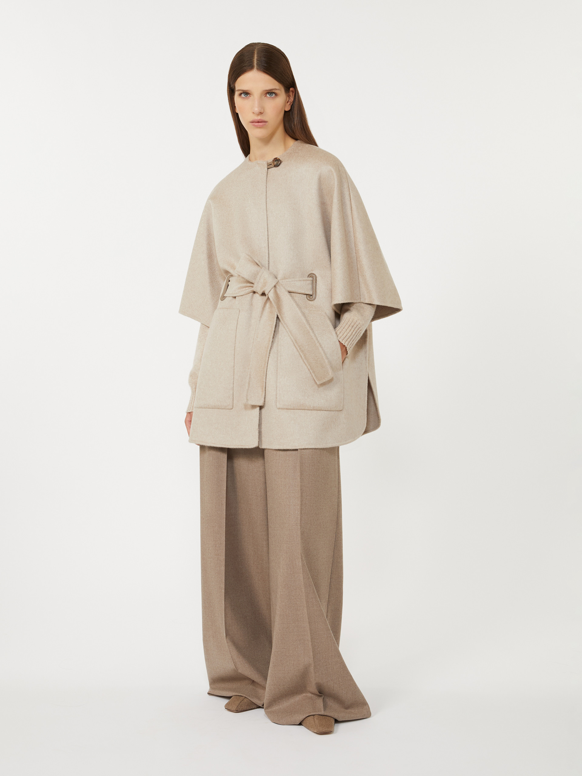 RING Cashmere cape with belt - 2