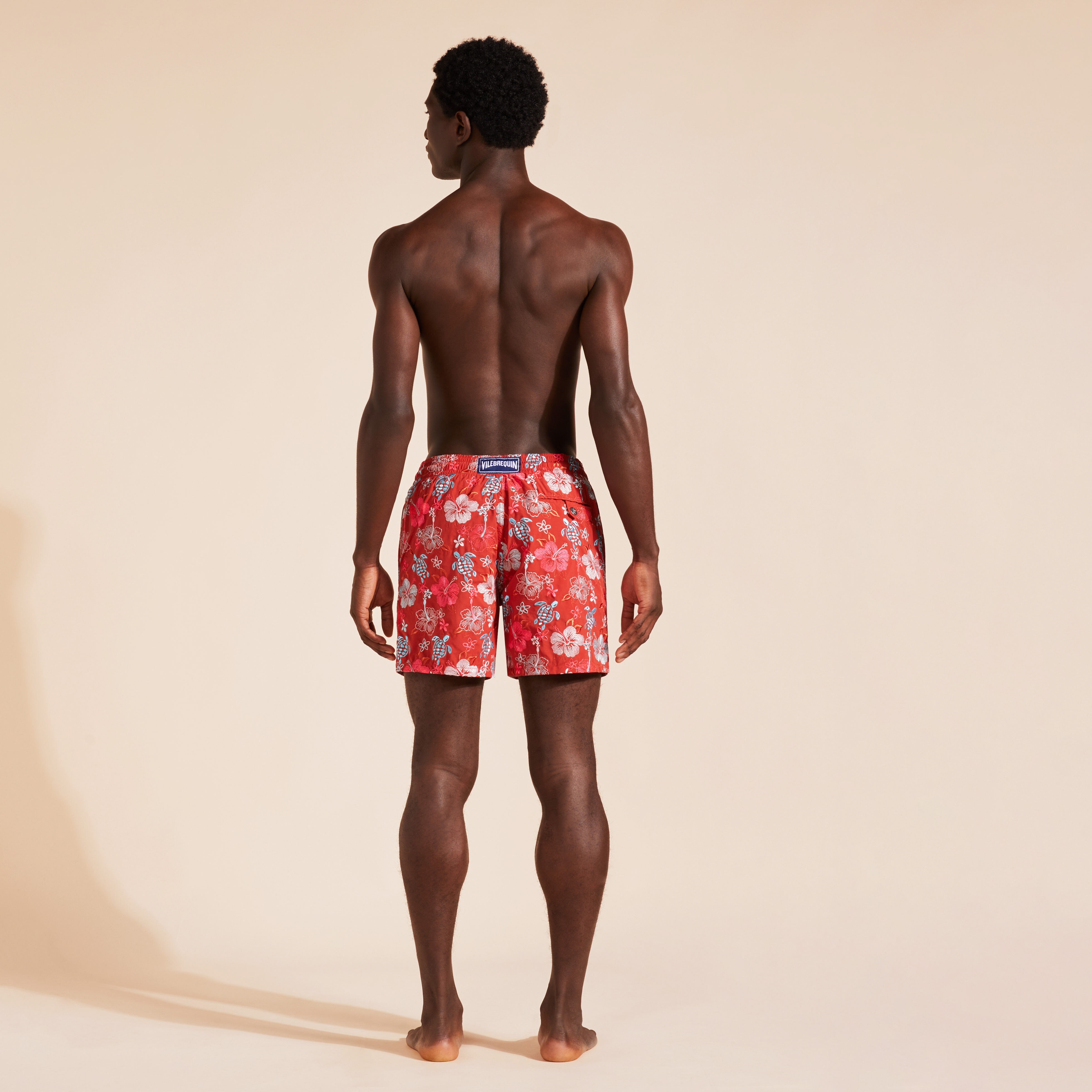 Men Swim Trunks Embroidered Tropical Turtles - Limited Edition - 4