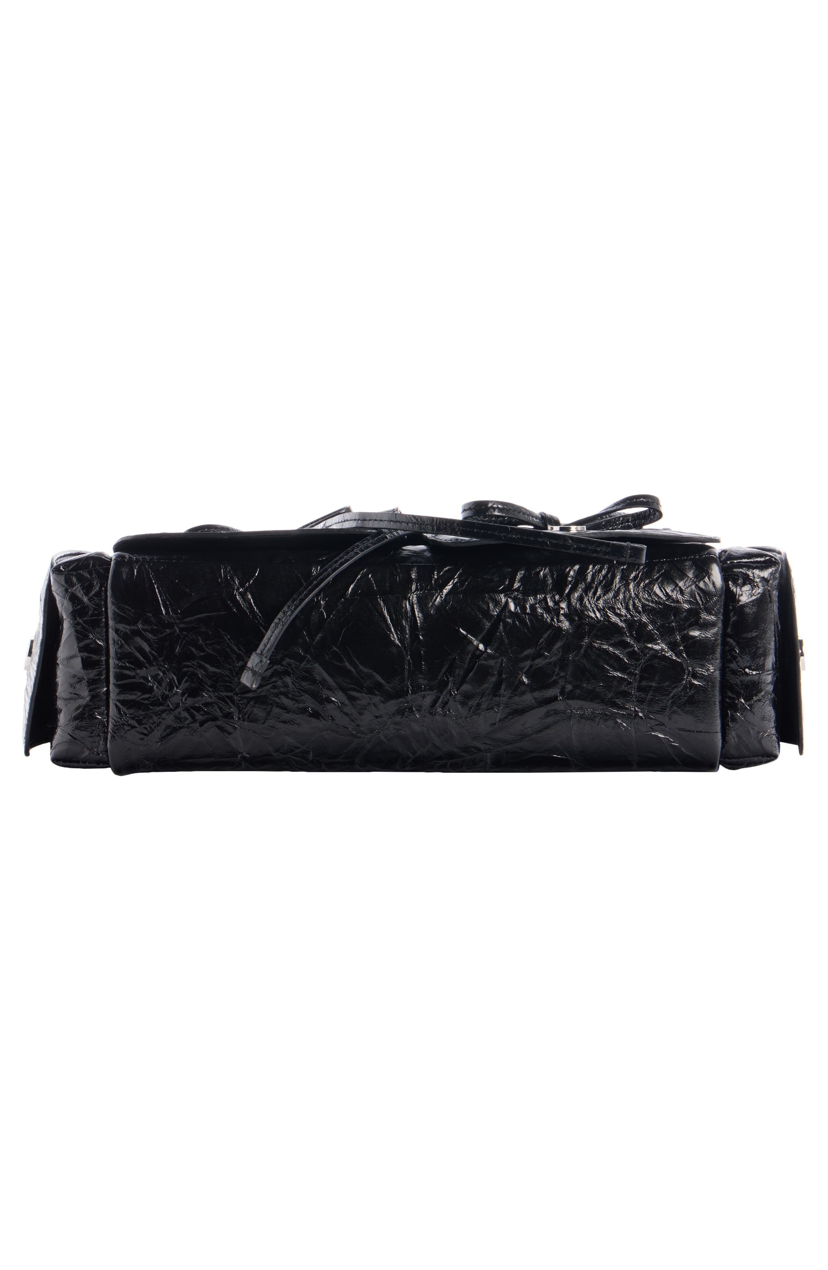 Acne Studios Multipocket Crinkled Leather Handbag in Black at Nordstrom - 4