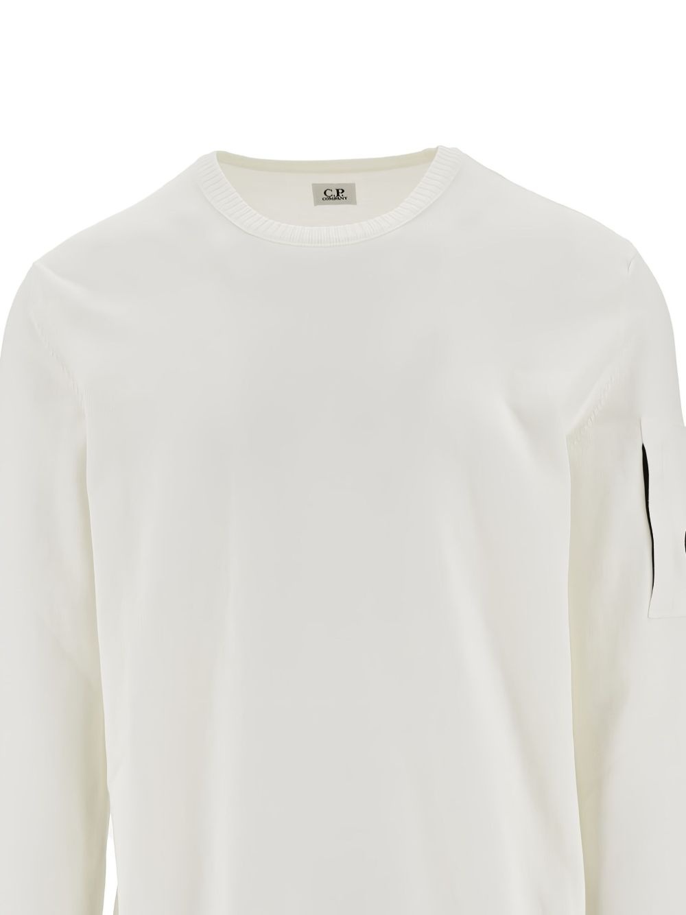 Lens-detail crew-neck sweater - 3