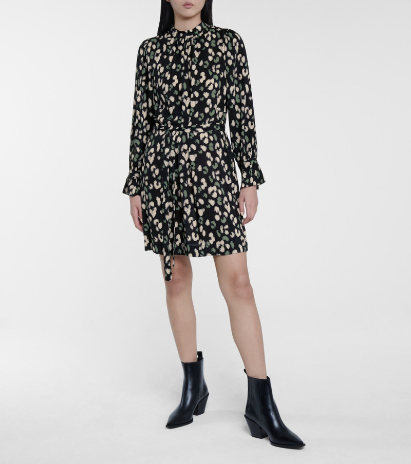 velvet Gertrude leopard-print minidress outlook