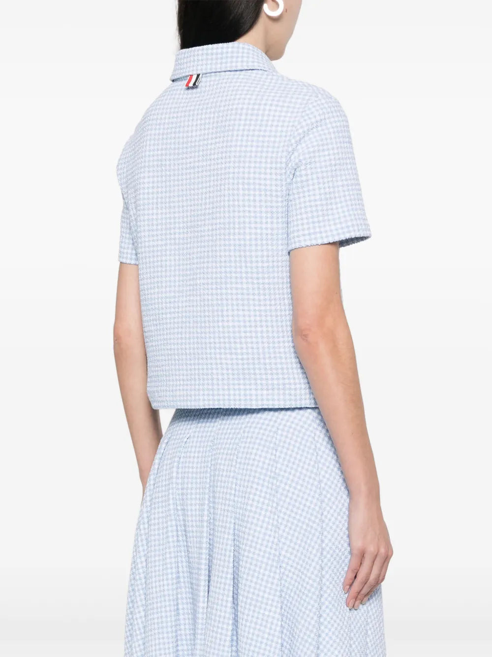 Short Sleeve Polo In Gingham Check - 4