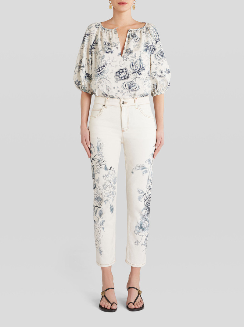 Etro JEANS WITH PLACED PRINT outlook