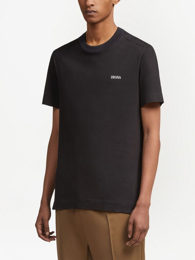 ZEGNA Logo-print Cotton T-shirt outlook