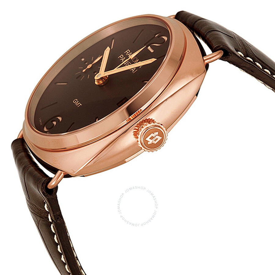 Panerai Radiomir GMT Brown Dial 18kt Rose Gold Brown Alligator Leather Men's Watch PAM00421 - 2