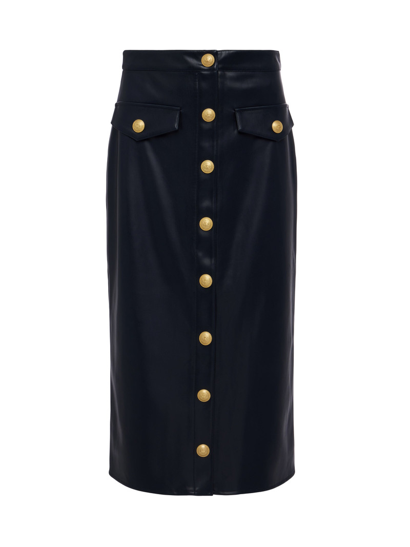 Milann Vegan Leather Skirt 1