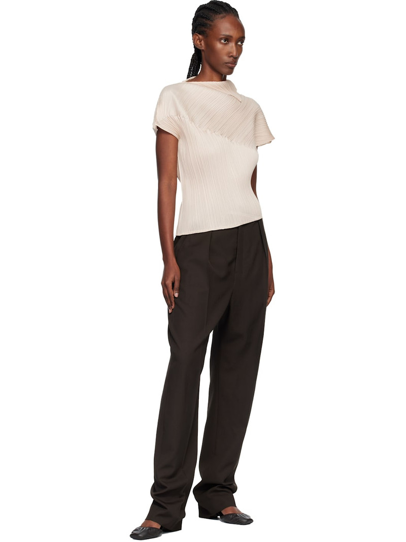 Pleats Please Issey Miyake Beige Leap Top outlook