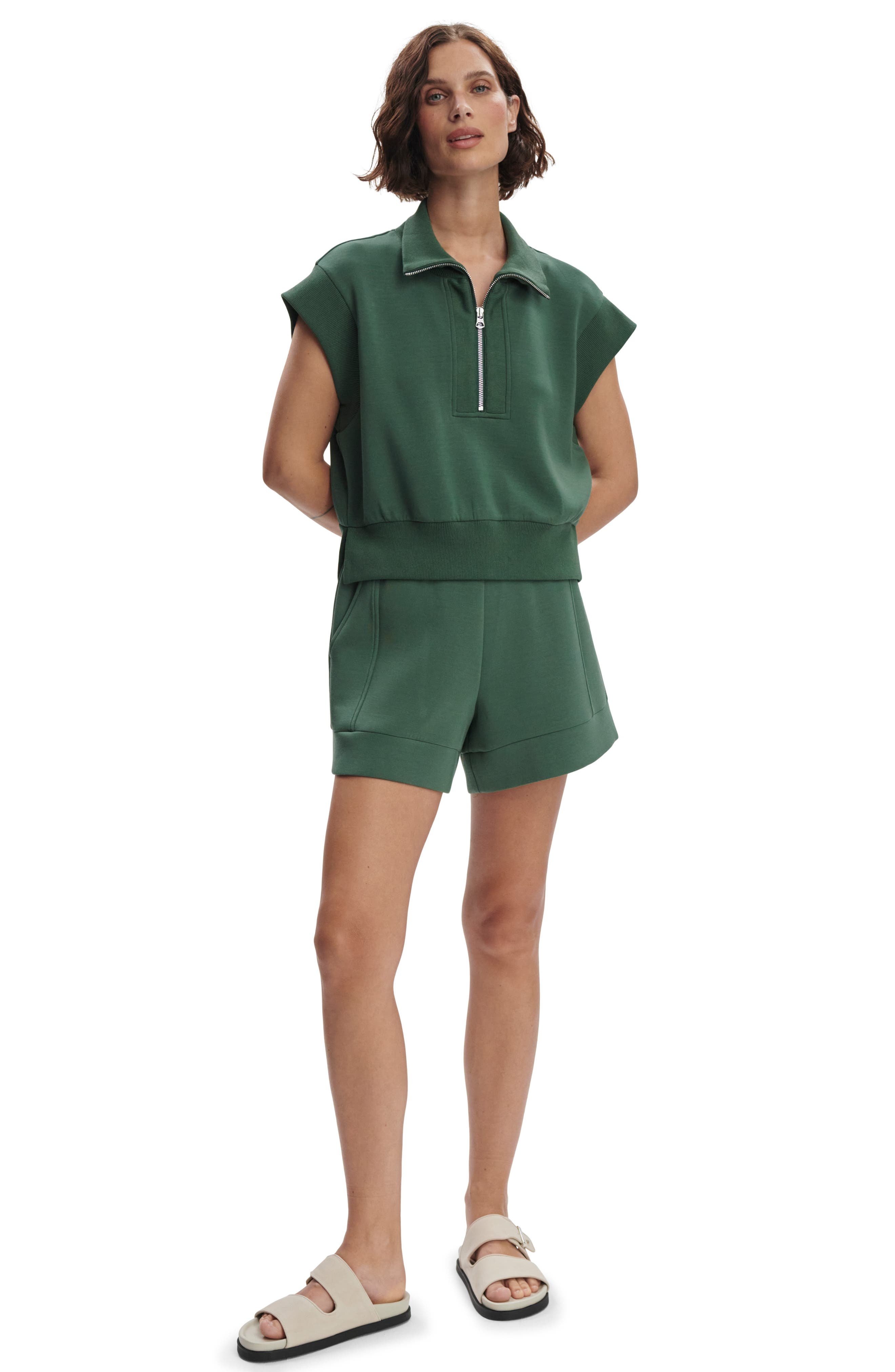 Varley Kelly Half Zip Sweatshirt in Cilantro at Nordstrom - 3