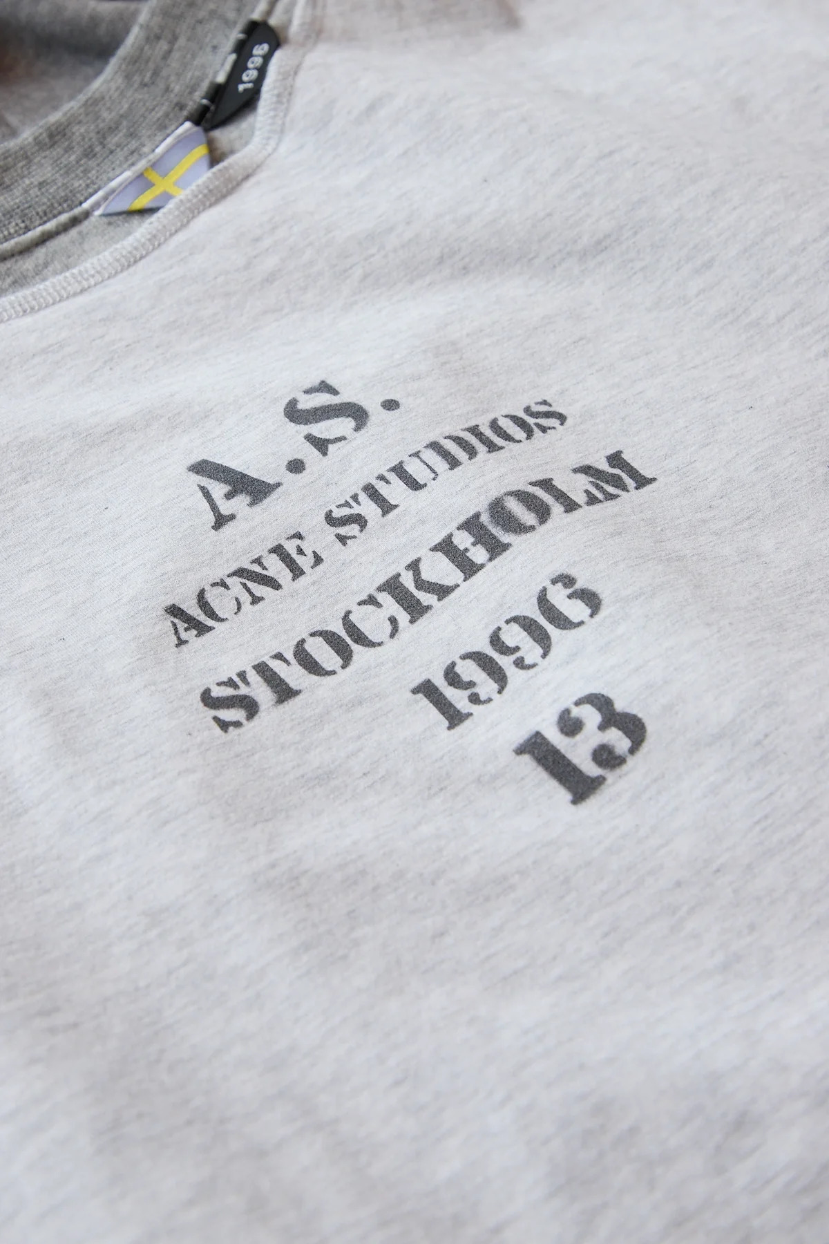 Acne Studios Gym Layered Hoodie Grey Melange - 3