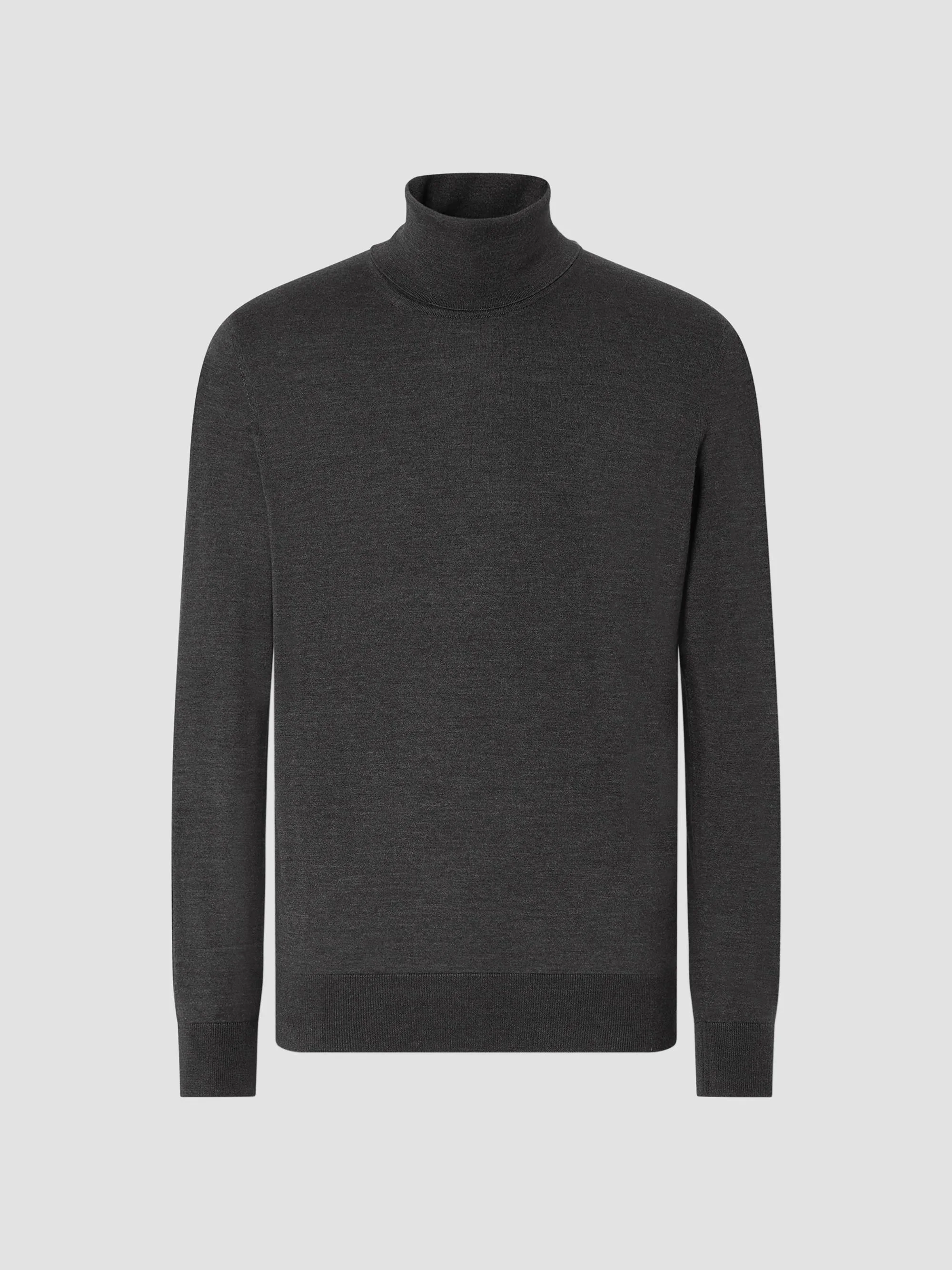 Men's Cashseta Turtleneck Sweater - Dark Grey - 1