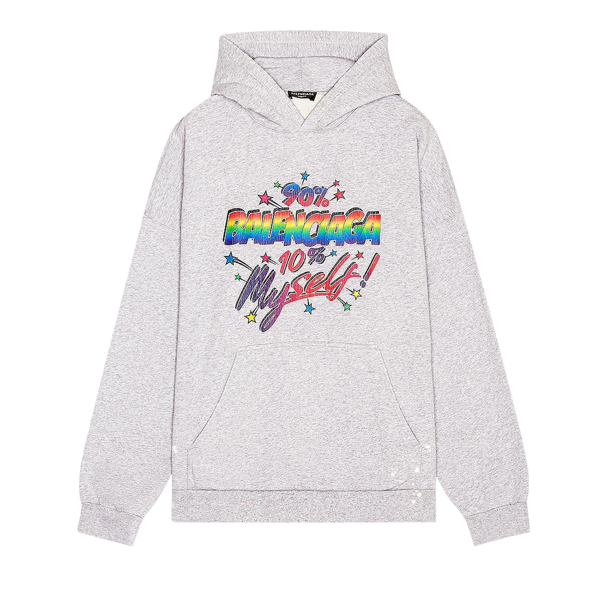 Balenciaga Wide Fit Hoodie 'Dark Heather Grey' - 1
