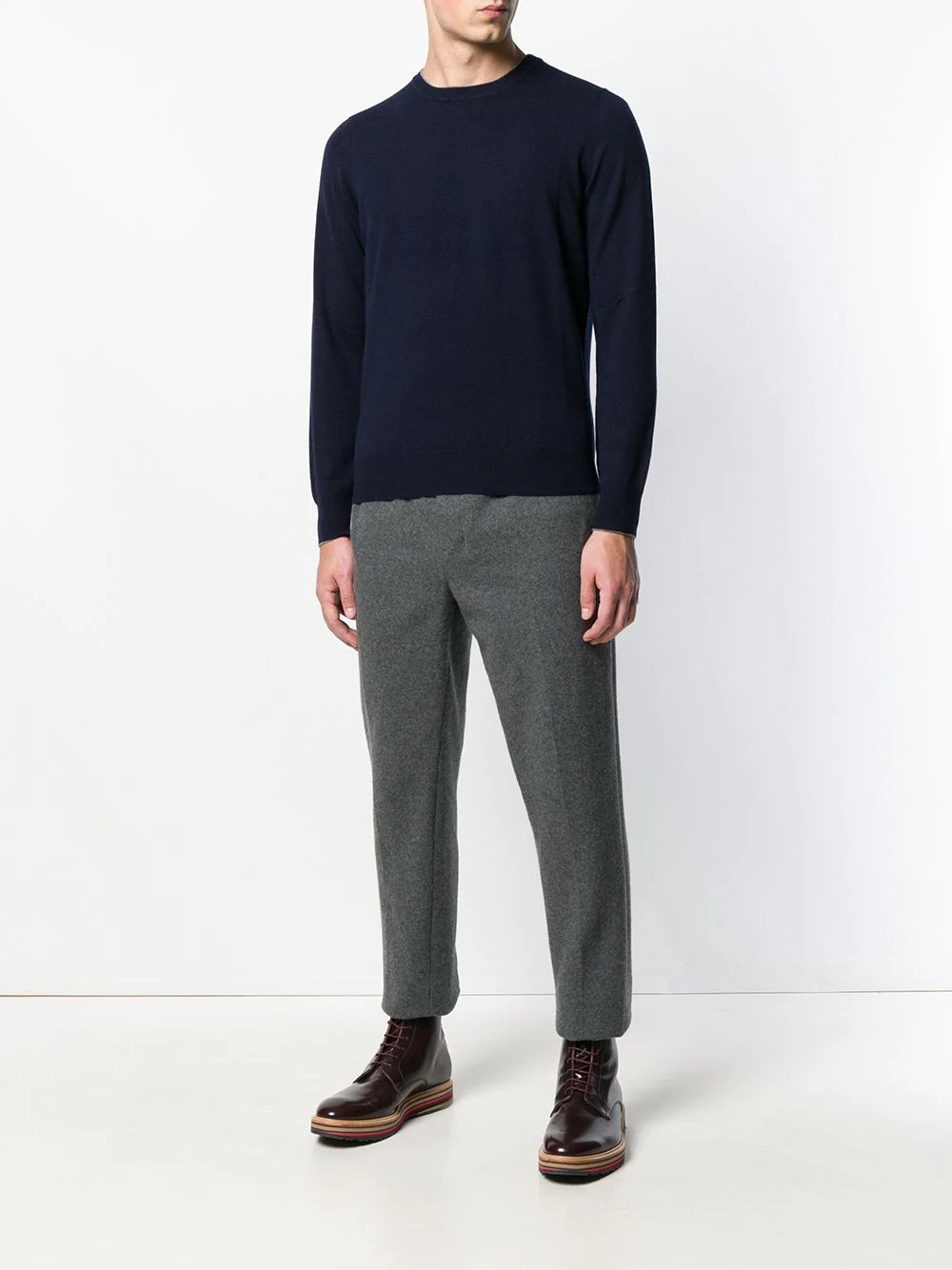 crew neck slim-fit jumper - 2