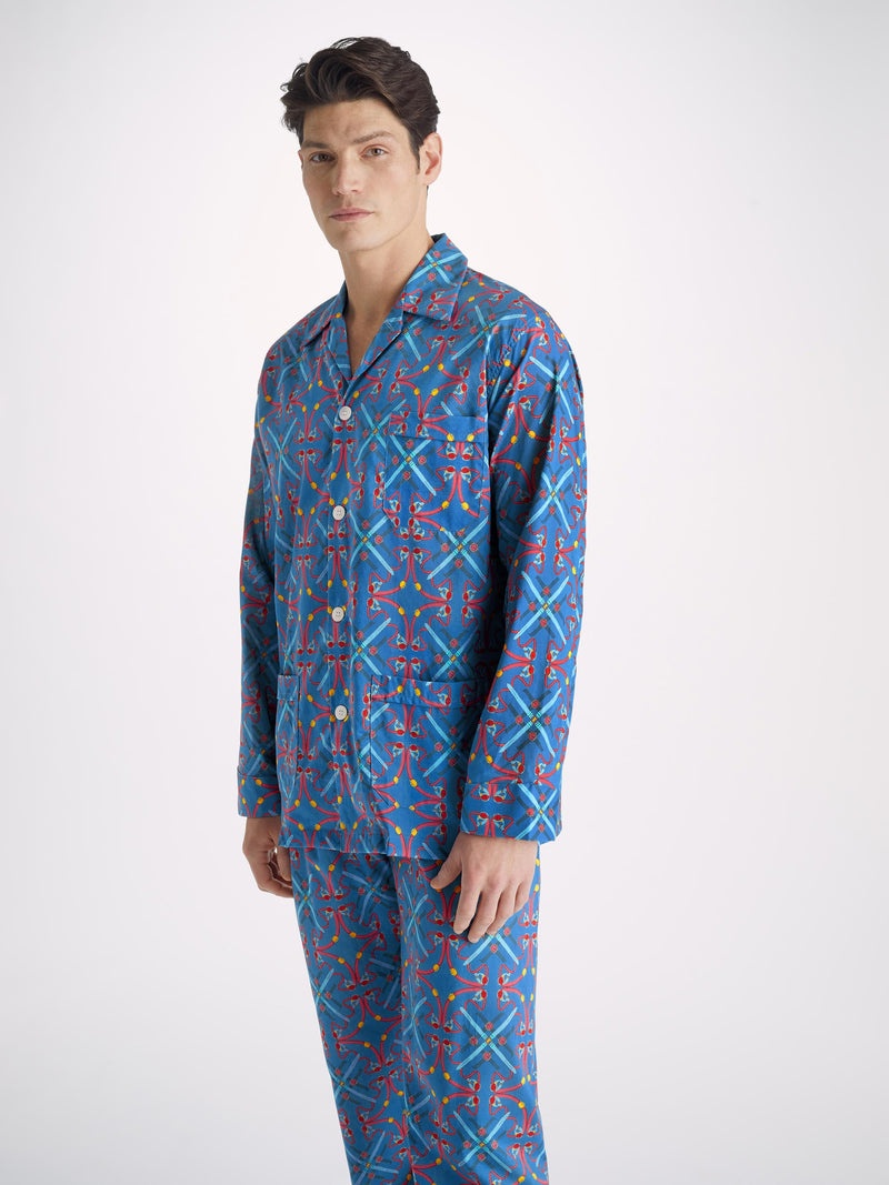 Men's Classic Fit Pyjamas Ledbury 64 Cotton Batiste Multi - 5