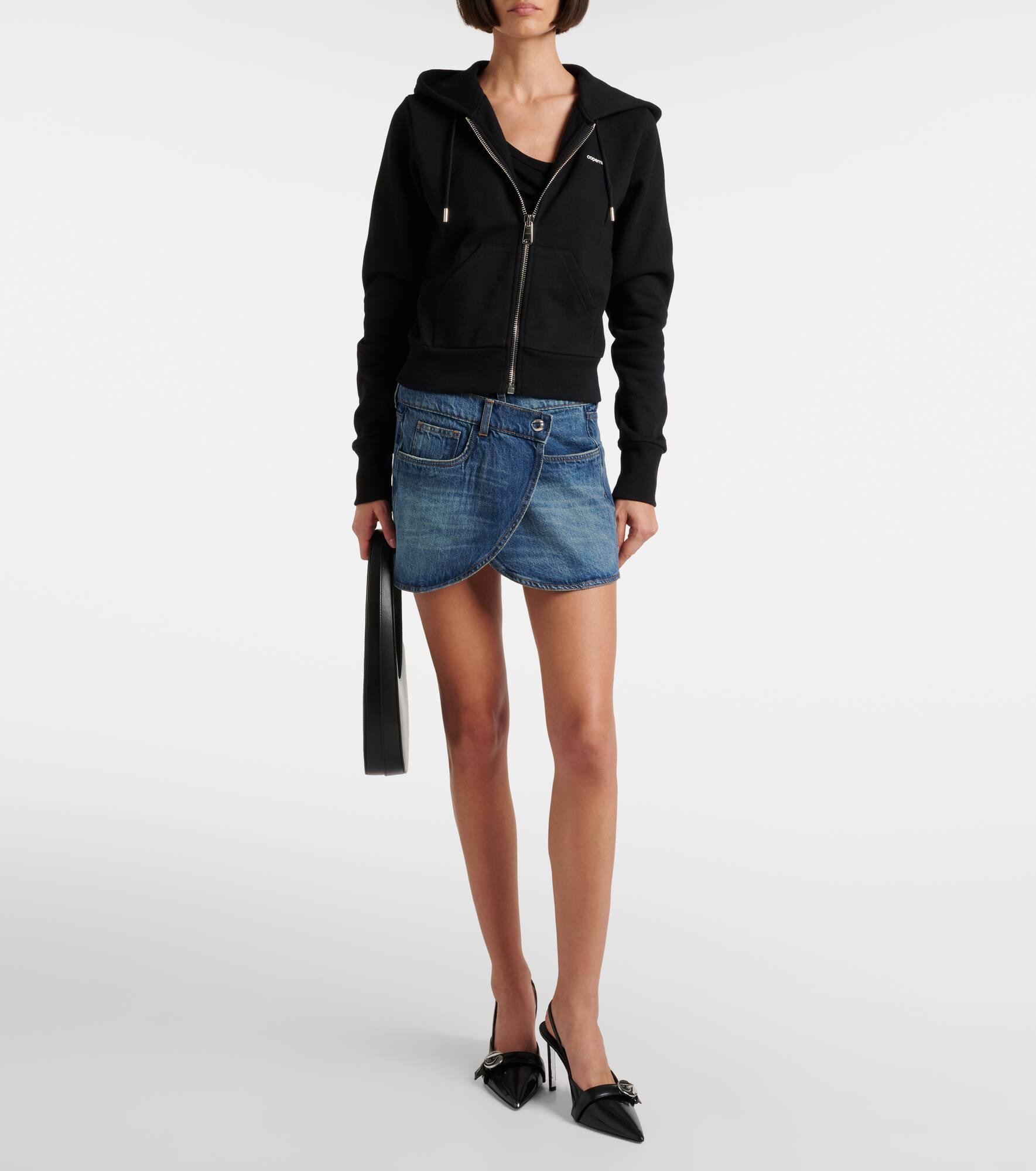 Denim wrap skirt - 2