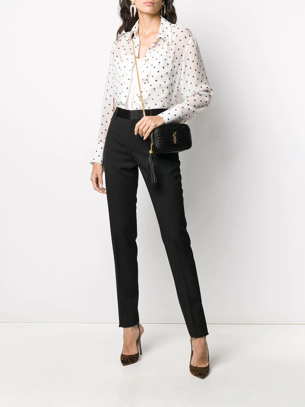 slim-fit tailored trousers - 4