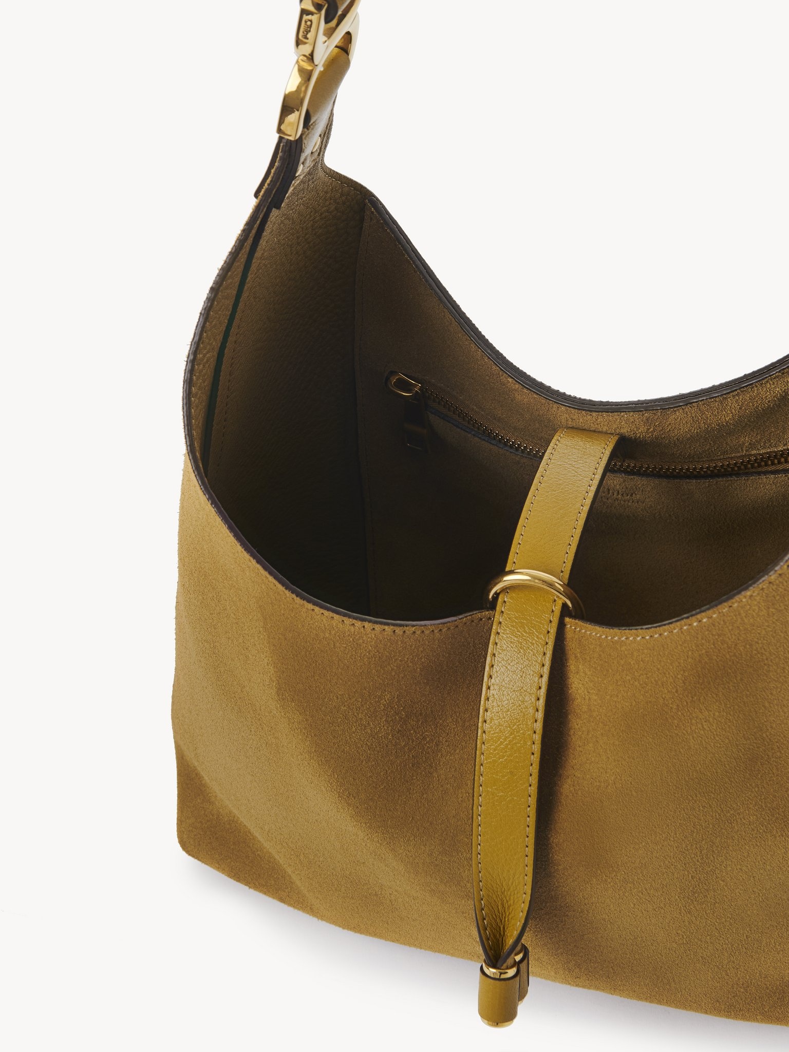SMALL MARCIE HOBO BAG IN SUEDE LEATHER - 6