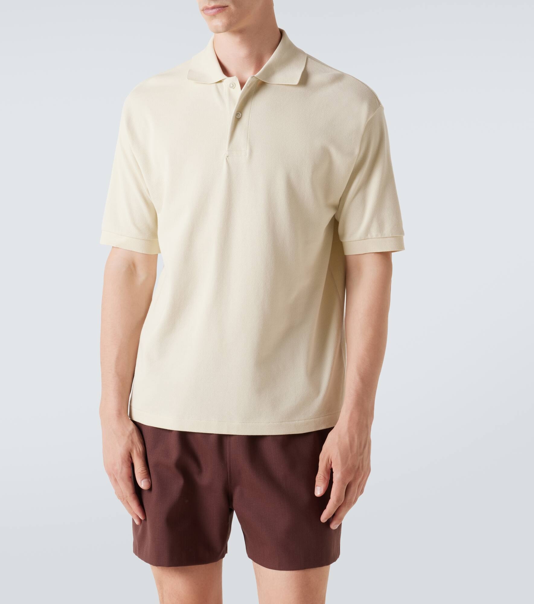 Cotton piqué polo shirt - 3