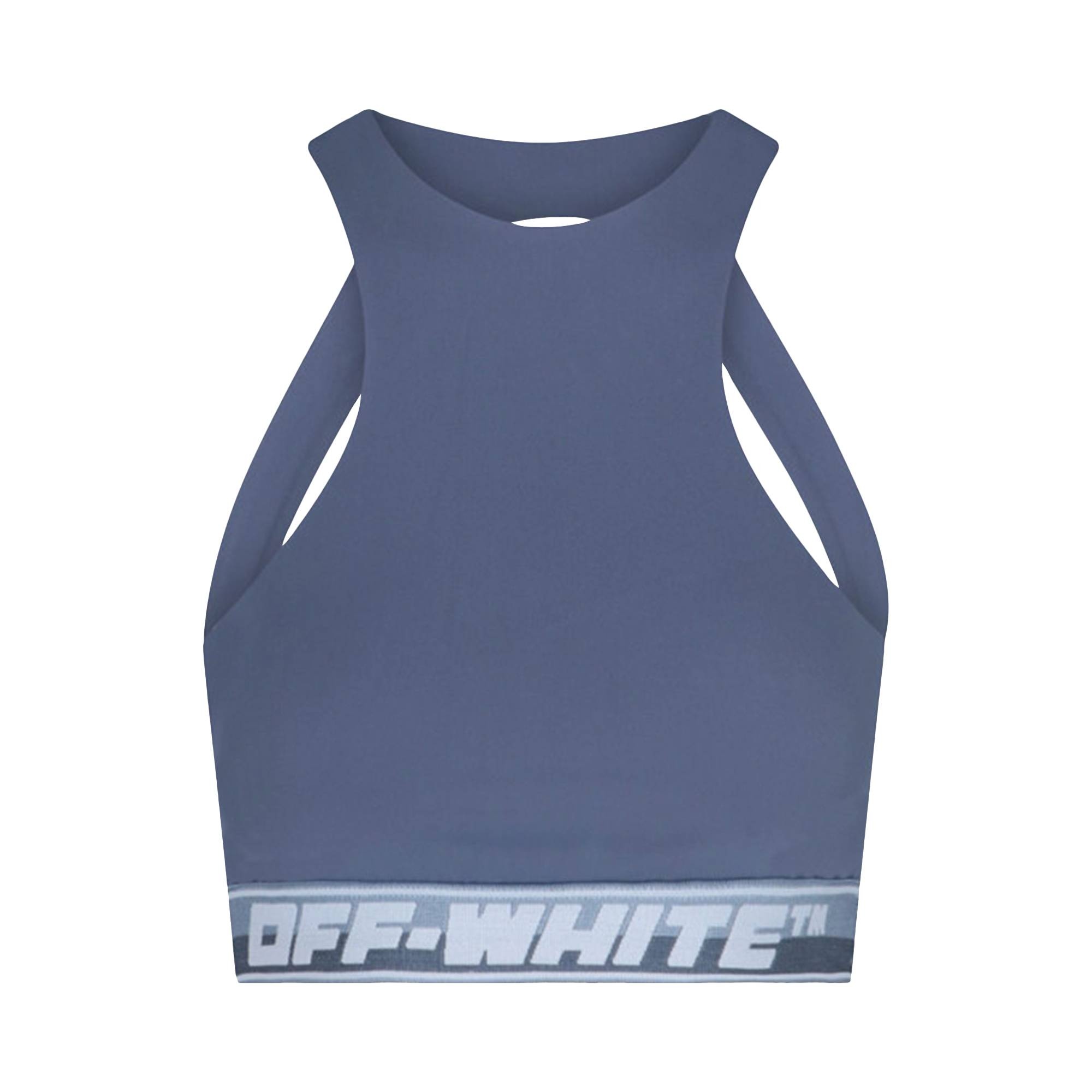Off-White Athletic Logo Band Bra 'Grey' - 1