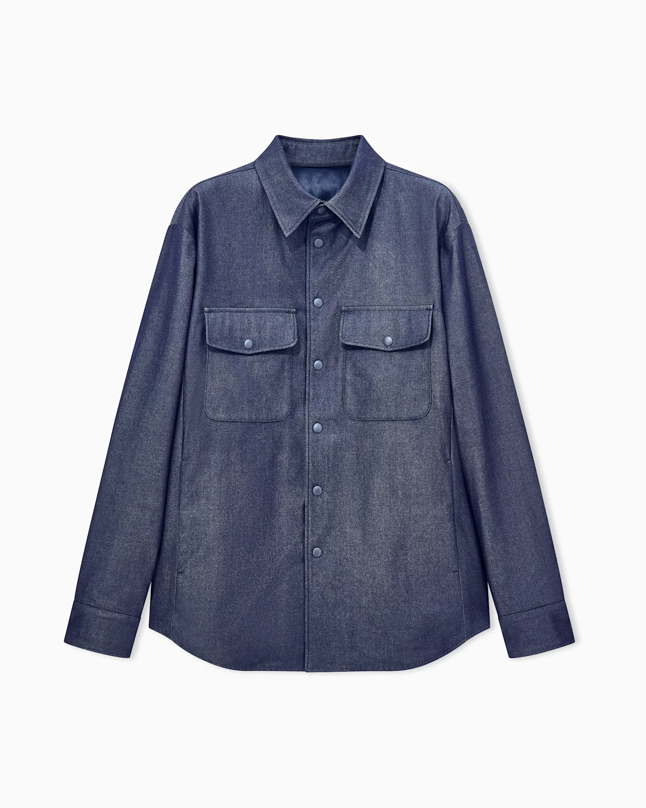BLOUSON JACKET OVERSIZED IN SILK BLEND DENIM TWILL - 1