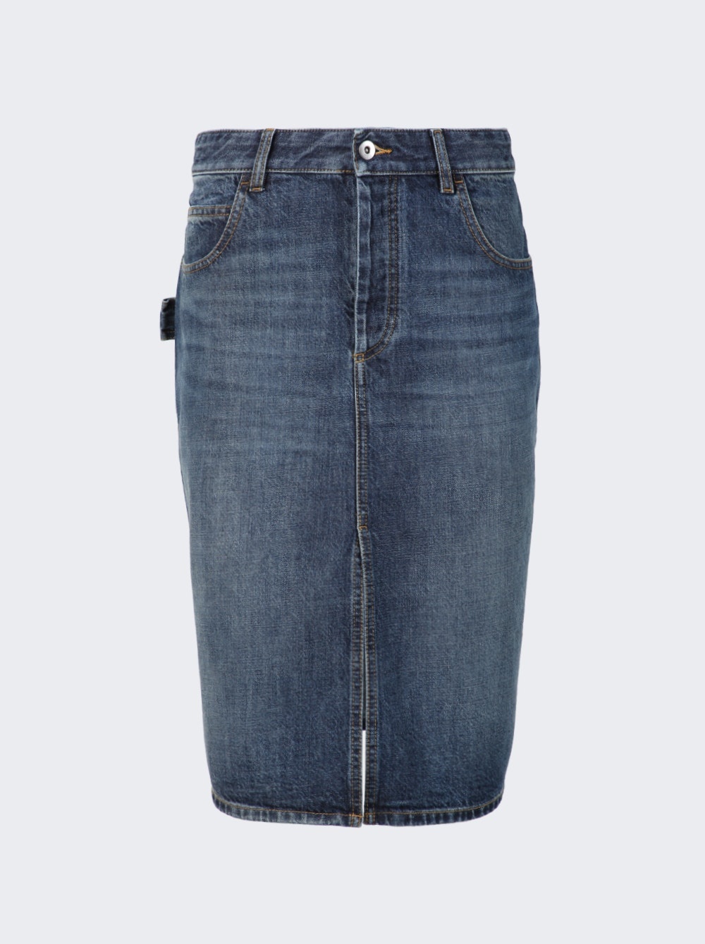 Medium Washed Denim Skirt Mid Blue - 1