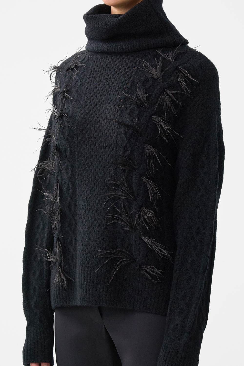 ROLL NECK JUMPER- BLACK - 5