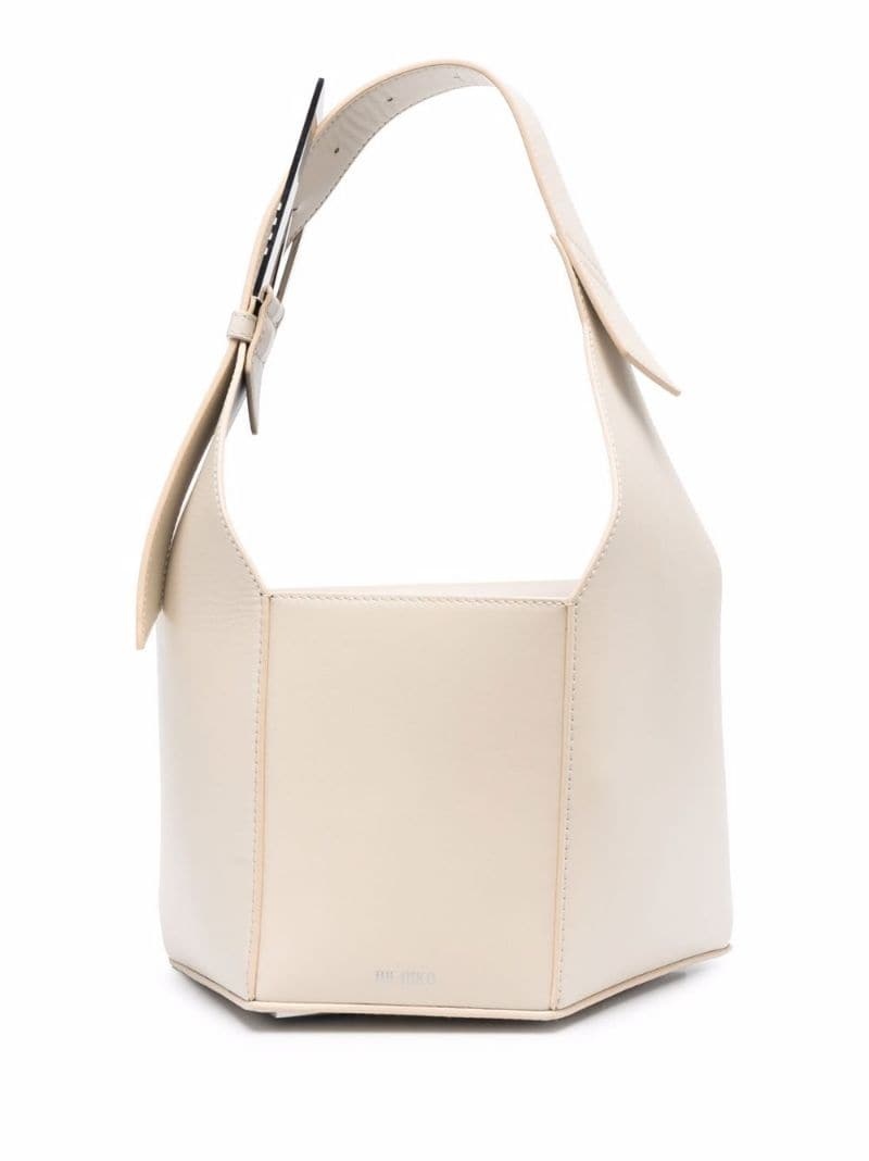 panelled leather tote bag - 1