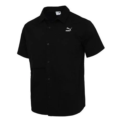 PUMA Classics Oversized Short Sleeve Polo Shirt 'Black' 533739-01 - 1