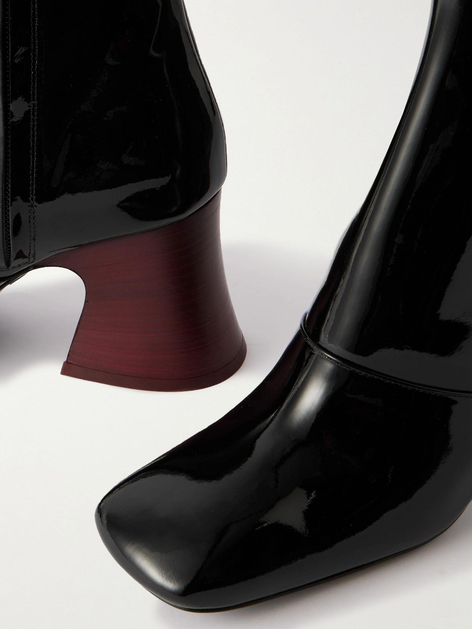 Janis patent-leather ankle boots Black - 4