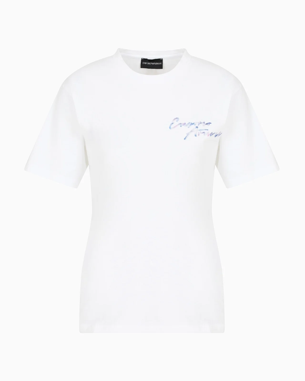 JERSEY T-SHIRT WITH MULTICOLOURED LOGO EMBROIDERY - 1
