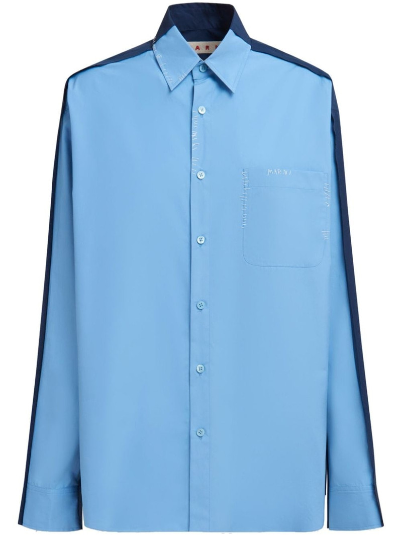 panelled cotton shirt 1