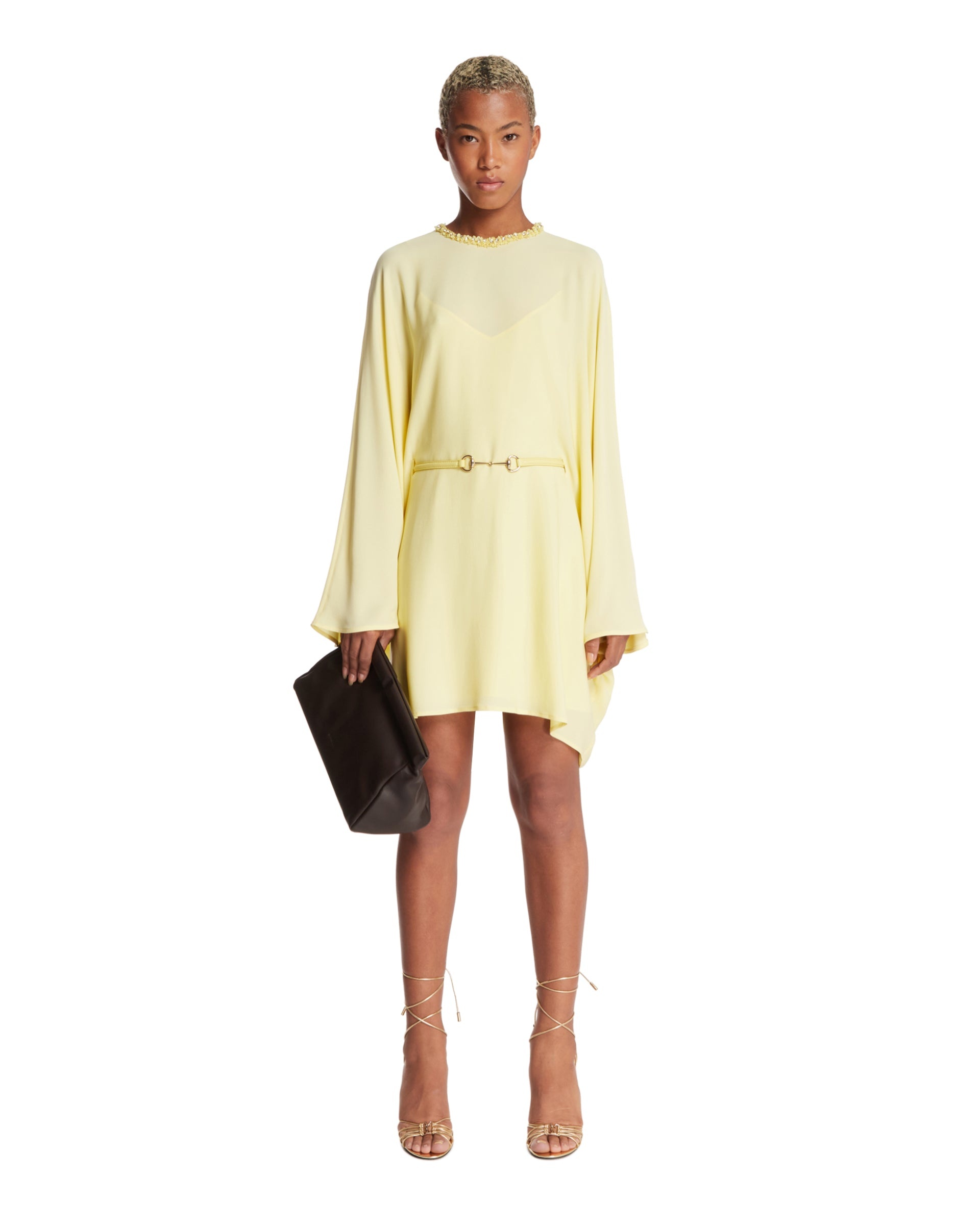Yellow Silk Cady Dress - 2