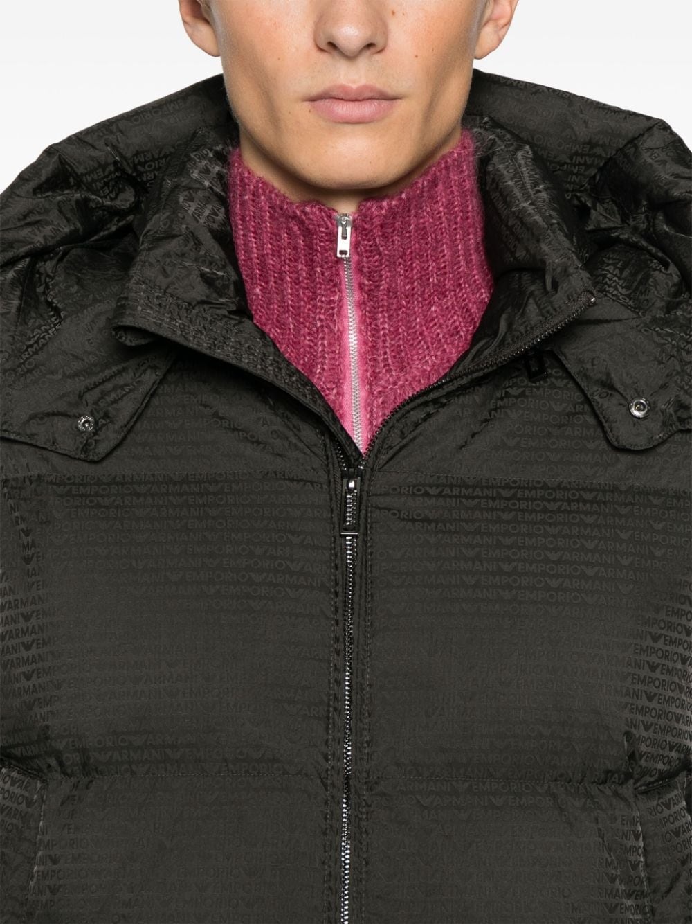 jacquard-logo jacket - 5