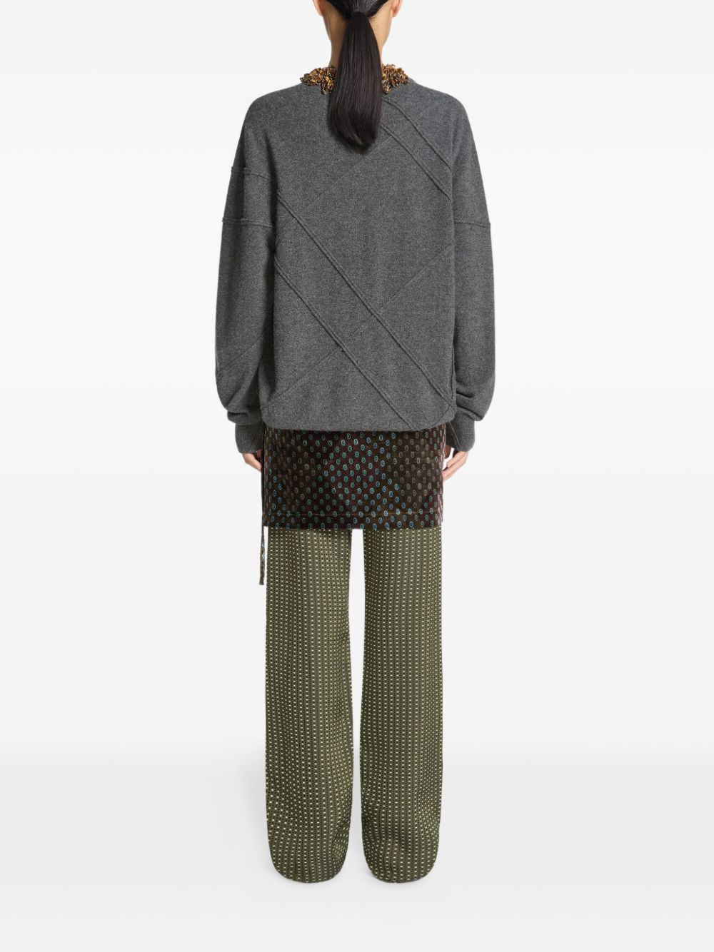 quilted cashmere sweater - 4