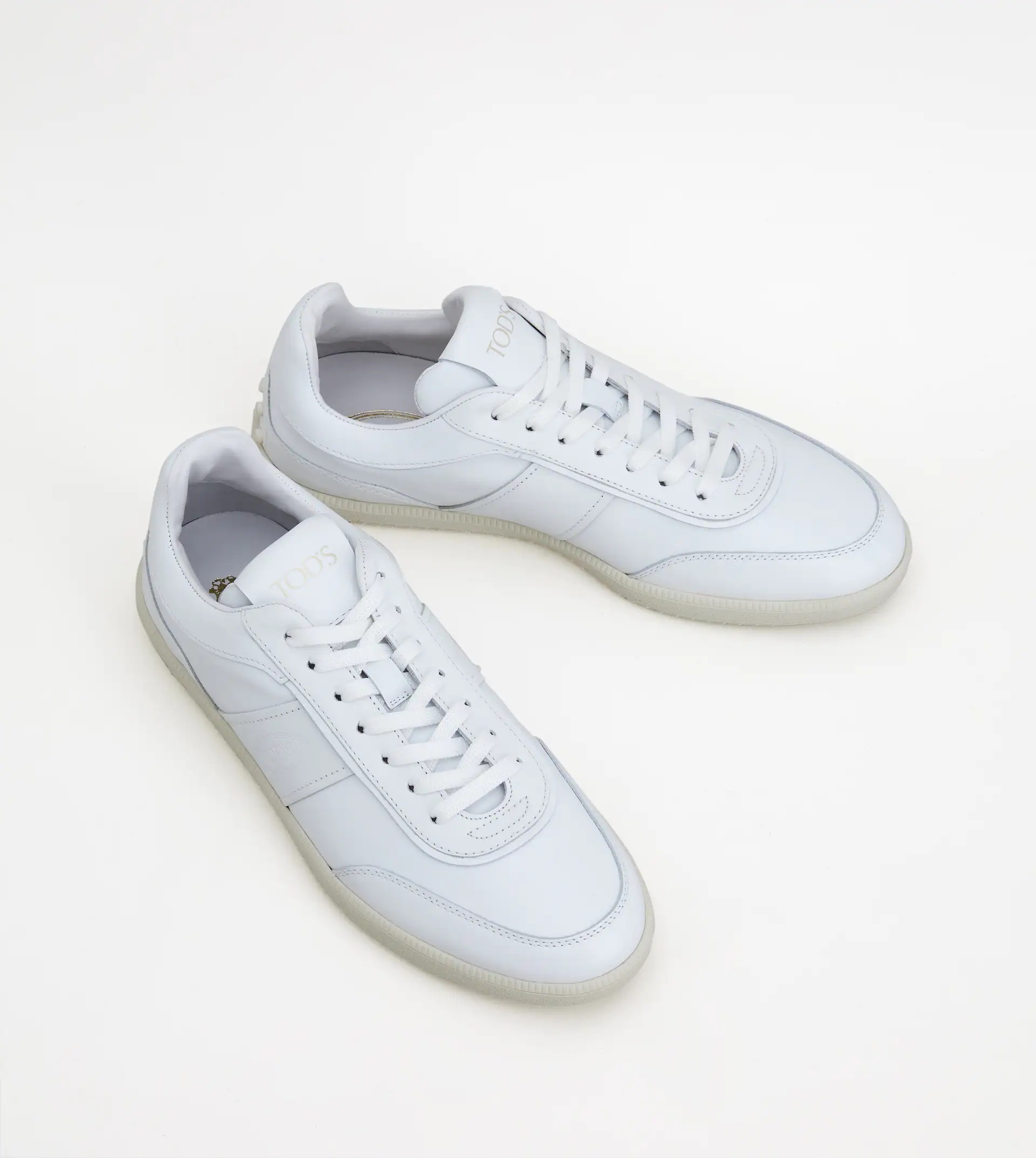 TOD'S TABS SNEAKERS IN LEATHER - WHITE - 4