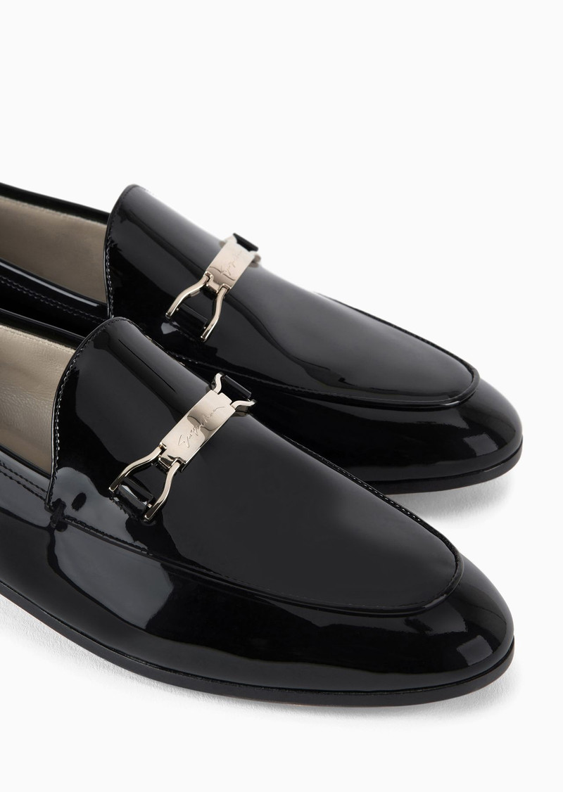 GIORGIO ARMANI Patent-leather loafers outlook