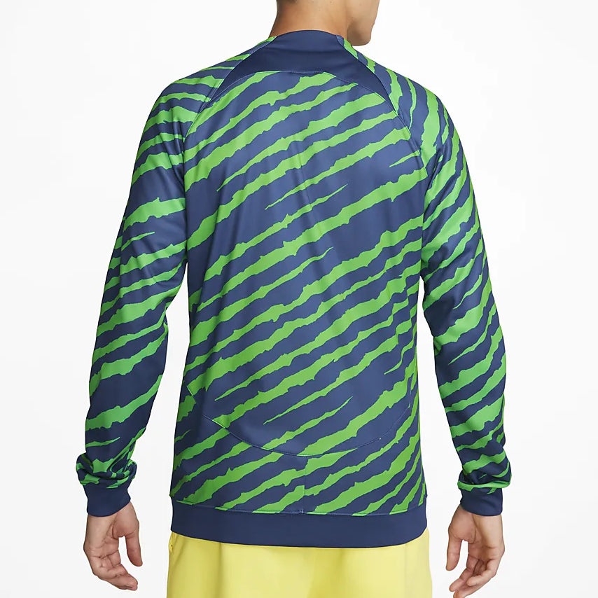 Nike Brazil National Team Anthem Knit Jacket Soccer Sweater 'Green Blue' DR9018-490 - 2