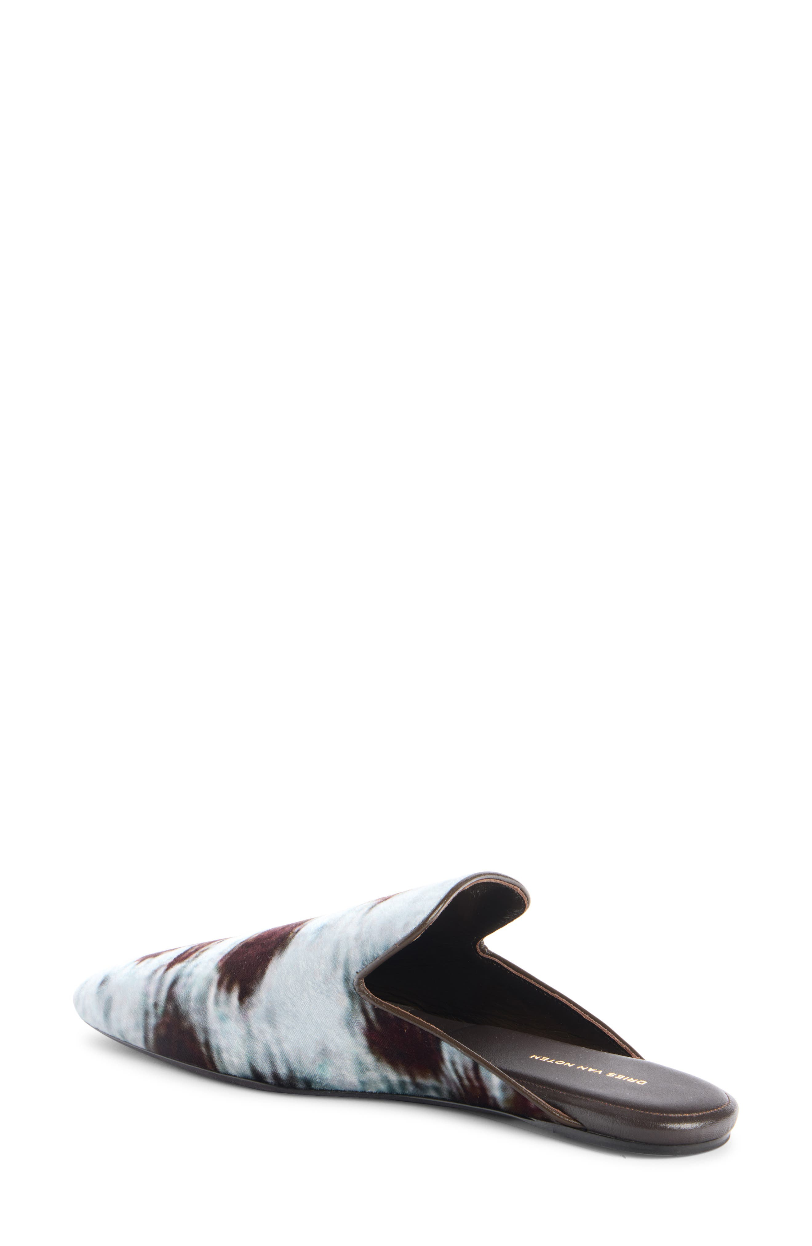 Dries Van Noten Square Toe Velvet Mule in Brown at Nordstrom - 2